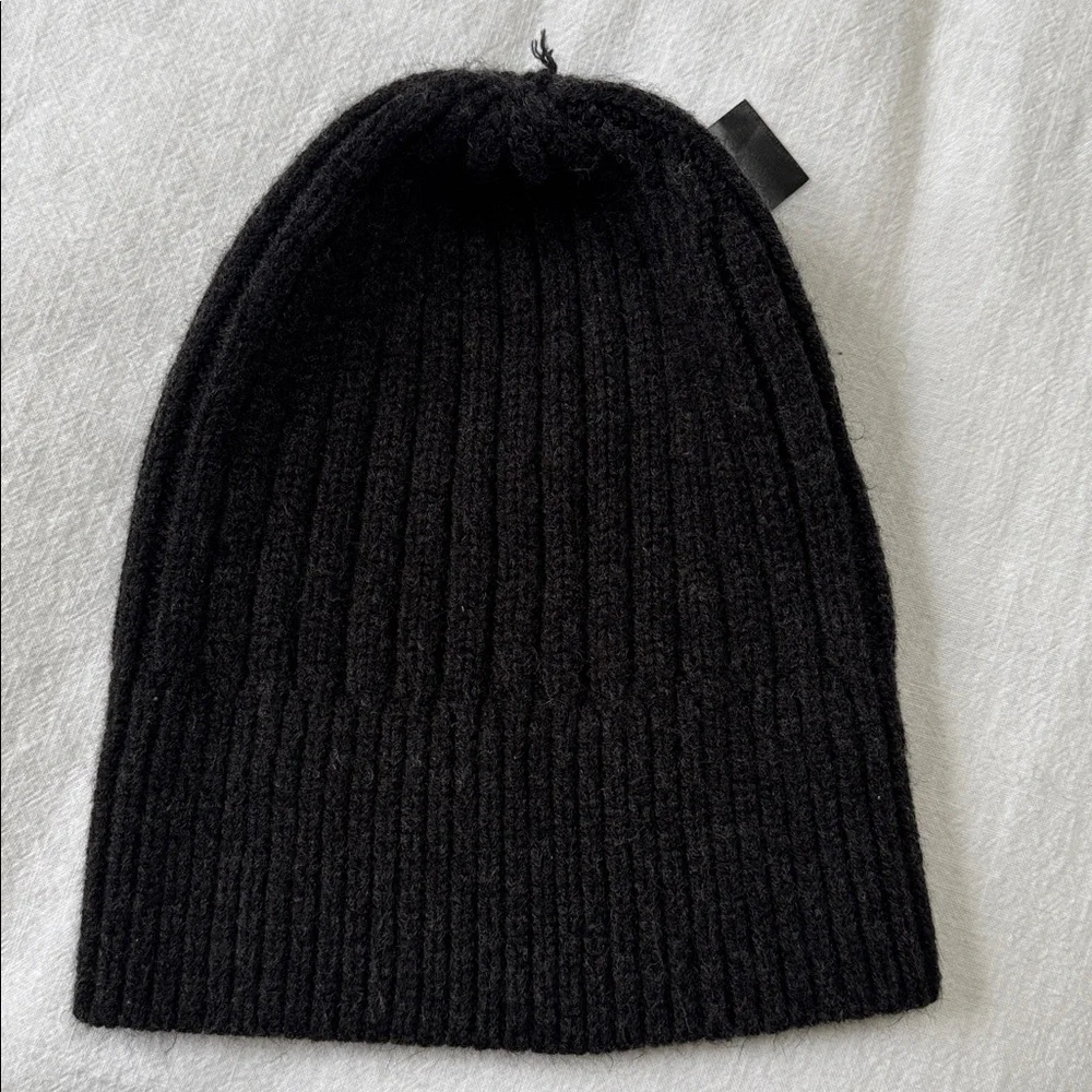 UNIQLO HEATTECH RIBBED BEANIE Wool Blend DARK GRAY 478303 +BONUS HAT NAVY UNISEX